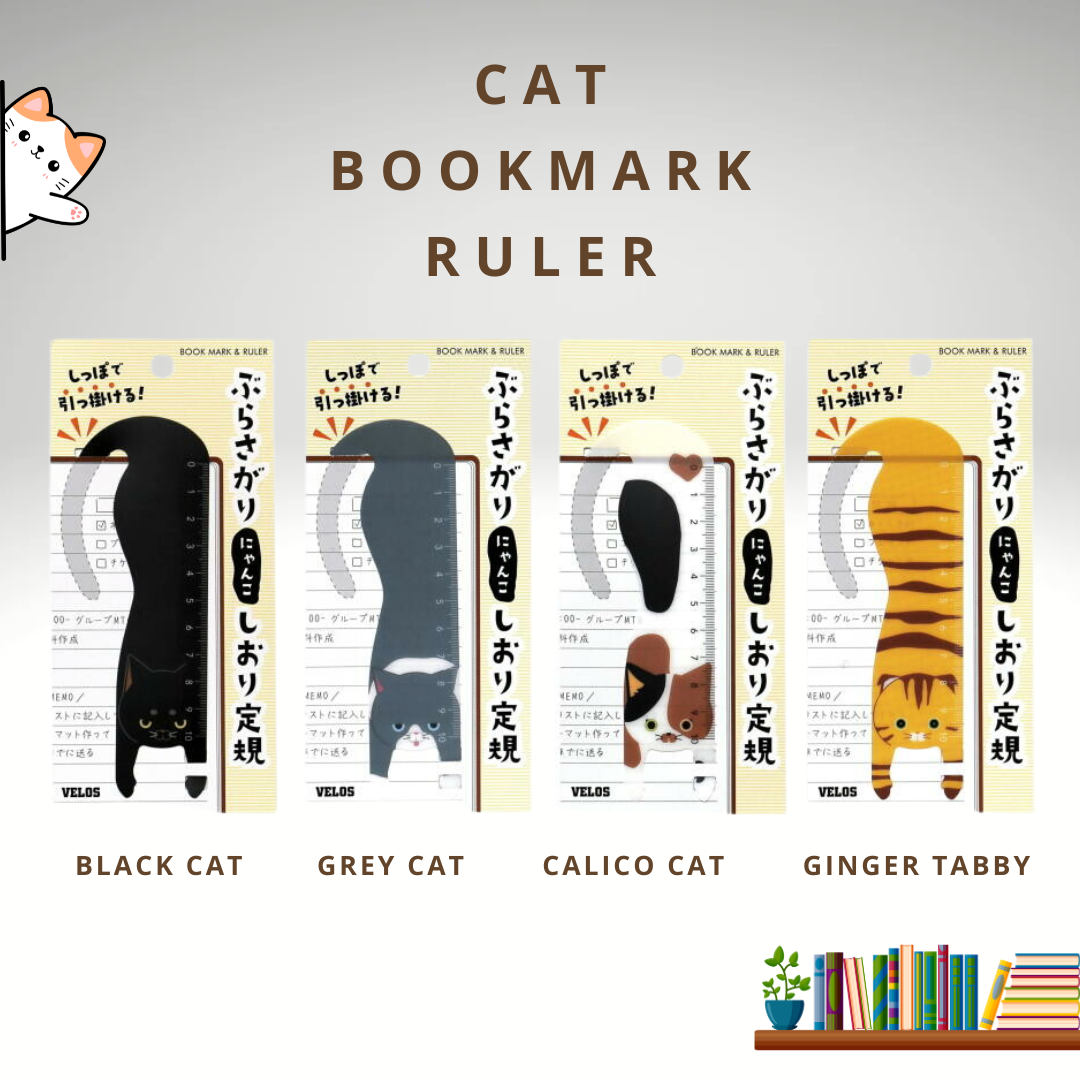 Velos Cat Bookmark & Ruler