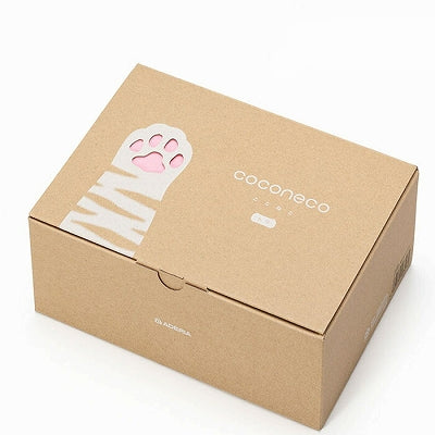 Coconeco Cat Paw Glass Gift Set - Brown Tabby Cat & Kitten
