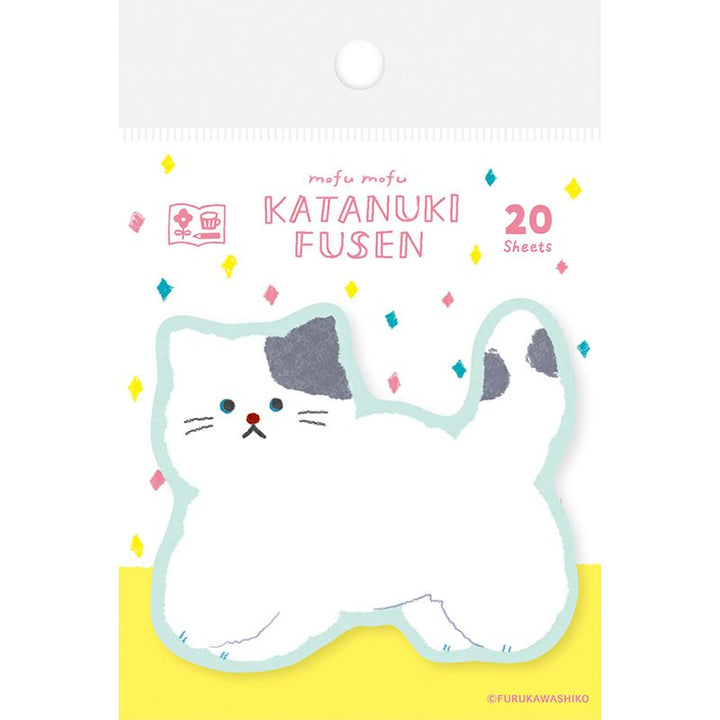 Furukawa Paper Works - Die Cut Sticky Note - Black & White Cat