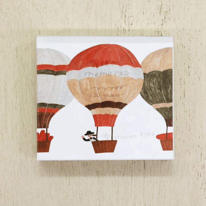 Hyogensha Memo Pad - Hot Air Balloons