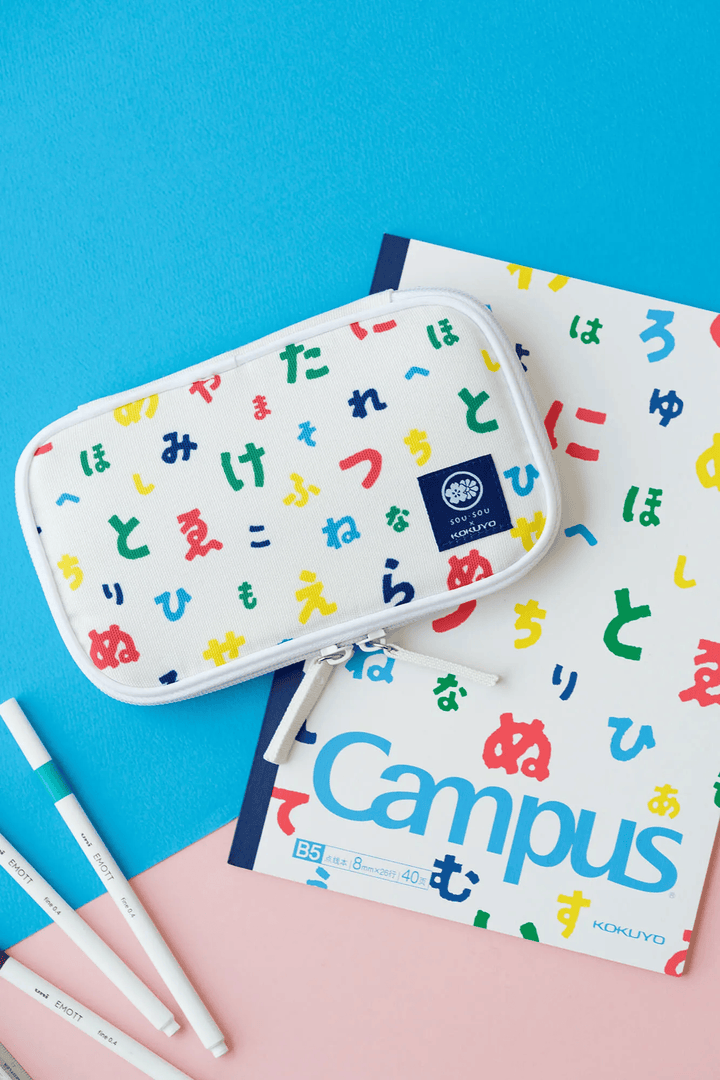 SOU.SOU x Kokuyo Pen Pouch - Hiragana