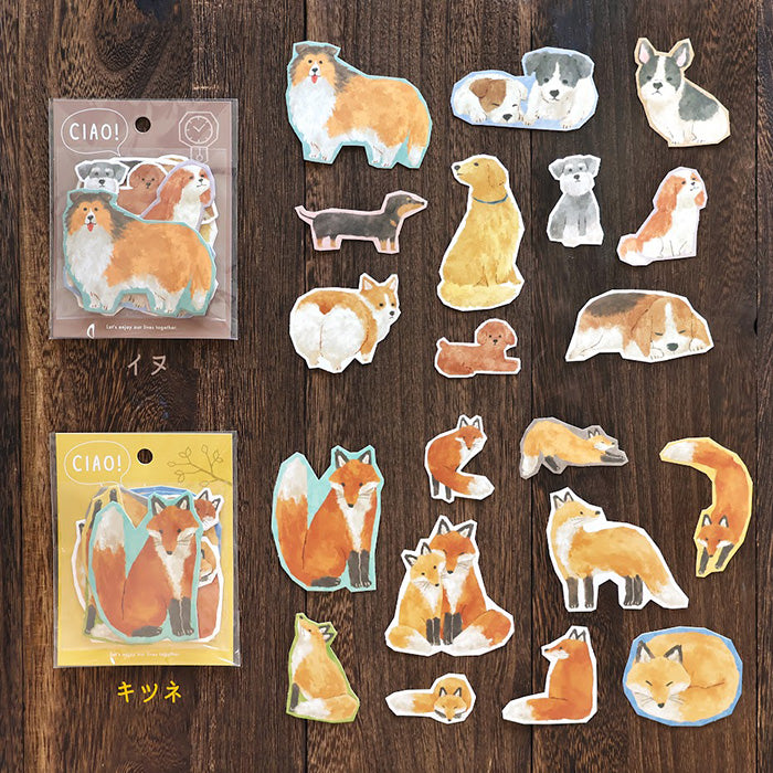 Mind Wave - Ciao Series Flake Stickers - Dogs