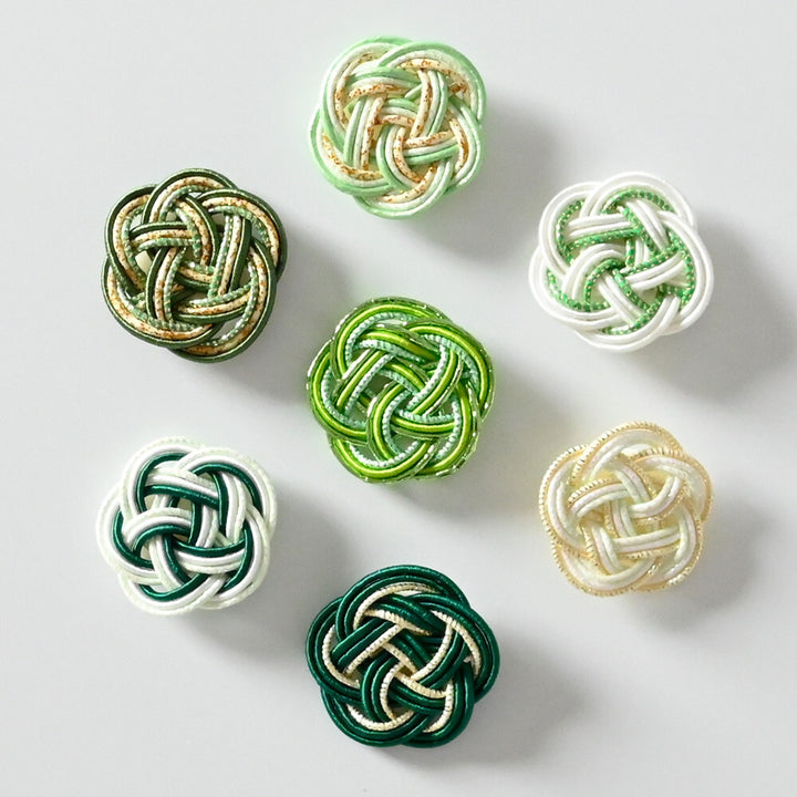 NB Mizuhiki Stickers - Ume Musubi Pattern - Green