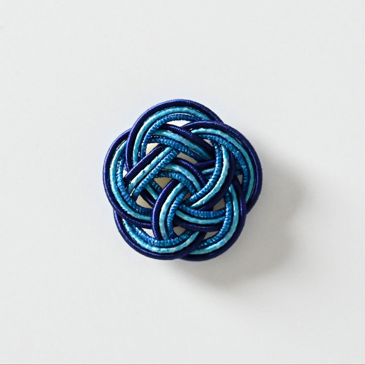 NB Mizuhiki Stickers - Ume Musubi Pattern - Peacock Blue