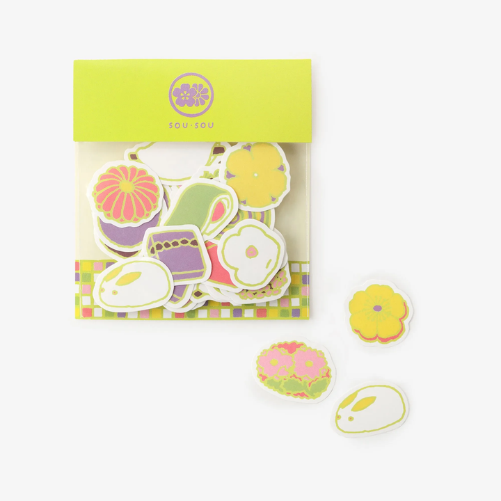 SOU.SOU x PHP - Wagashi Stationery Bundle - Washi Tape, Memo Pad & Sticker Set