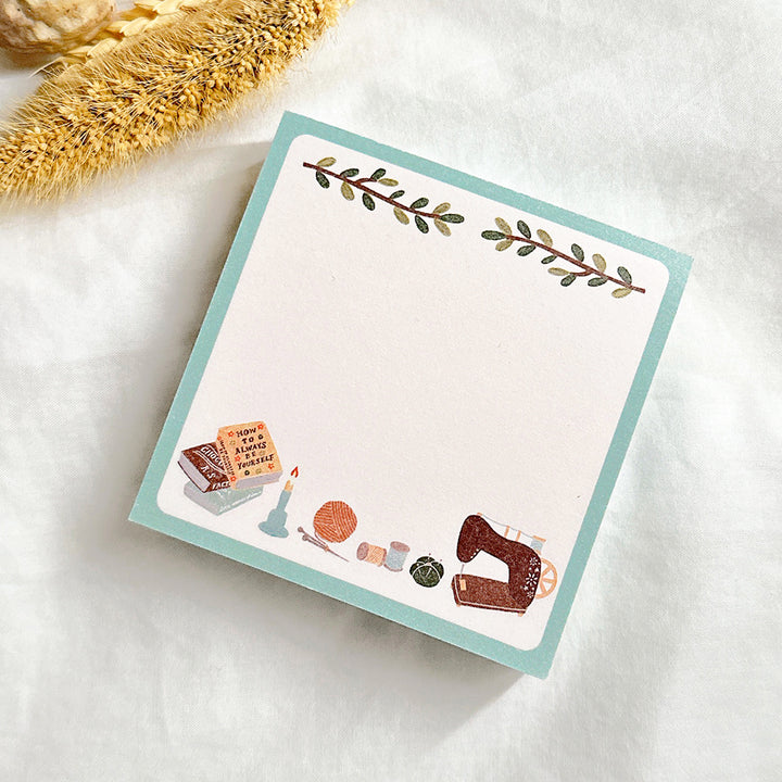 Yuka Butter Memo Pad - "Cozy Things in Grandma's House"
