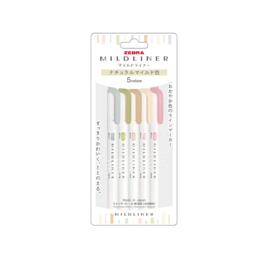 Zebra Mildliner Brush Pens - Colours sold Individually - Paper Dream