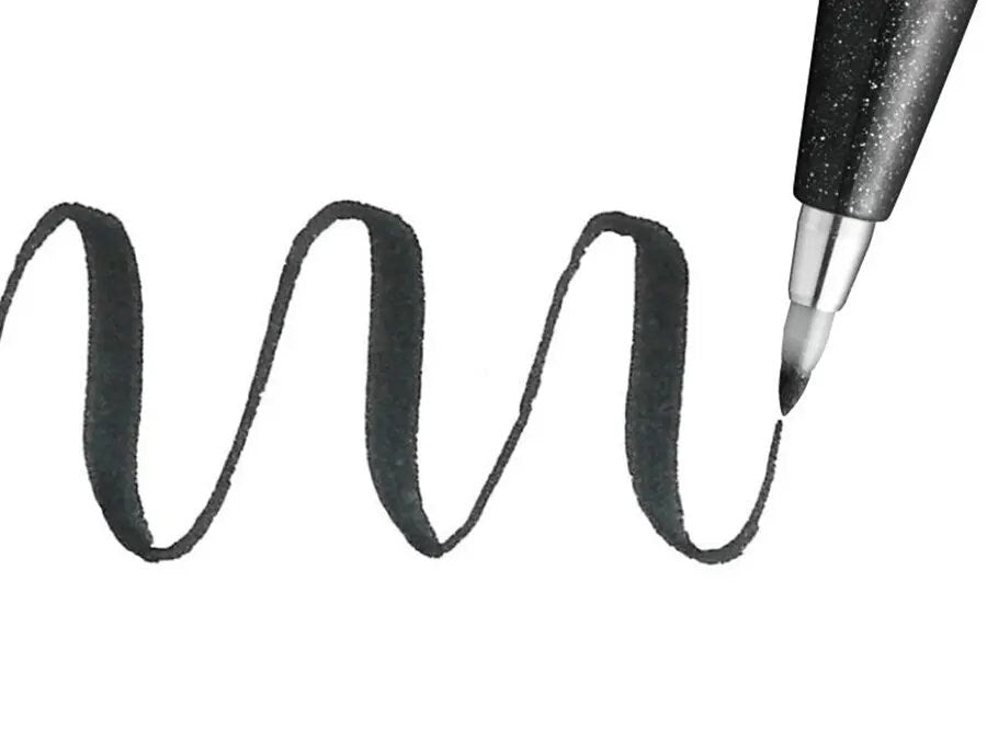 Pentel Fude Touch Sign Pen - 6 Colour Pack - Soft Brush Tip - Calligraphy.