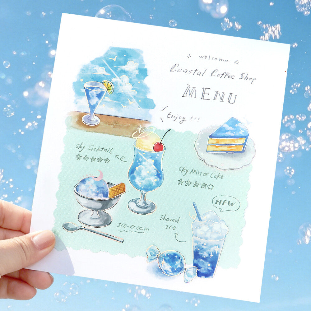 BGM Flake Stickers - Cafe a la Mode Series - Blue Sky