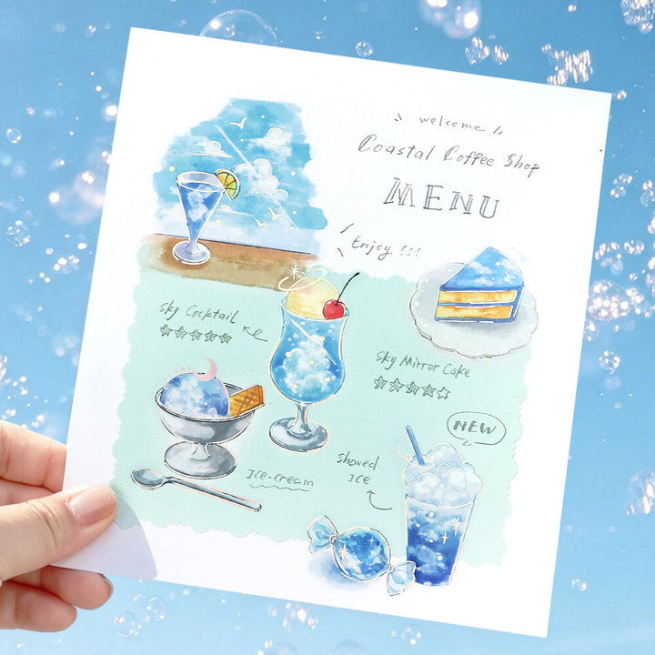 BGM Flake Stickers - Cafe a la Mode Series - Blue Sky
