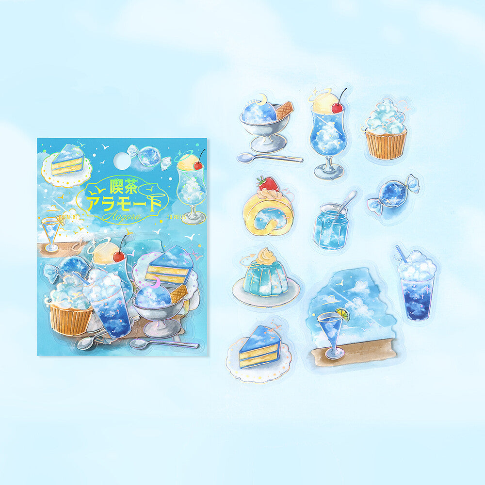 BGM Flake Stickers - Cafe a la Mode Series - Blue Sky