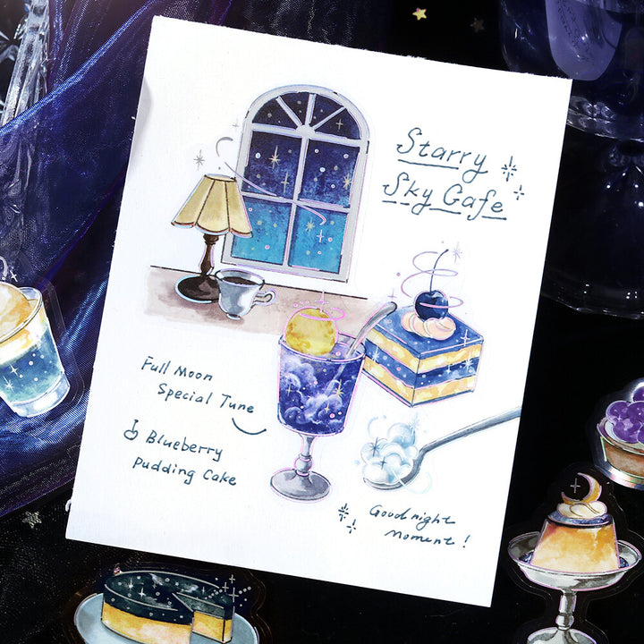 BGM Flake Stickers - Cafe a la Mode Series - Night Sky