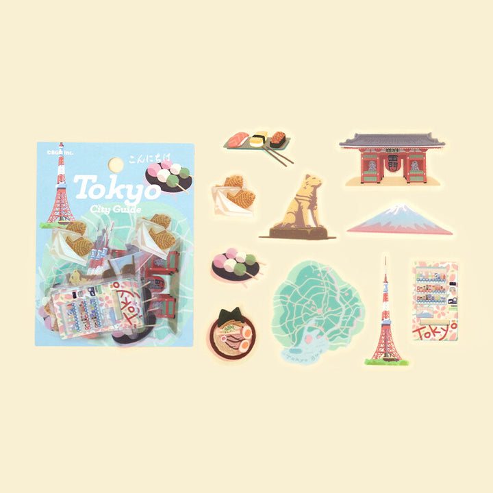 BGM Clear Flake Stickers - Tokyo