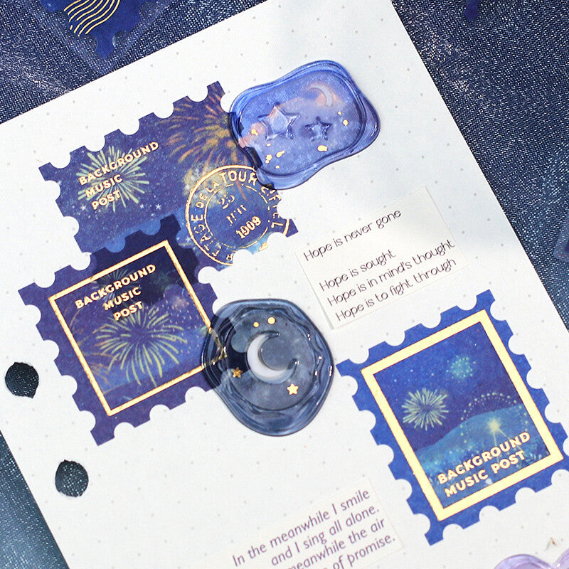 BGM Flake Sticker Stamps - Galaxy