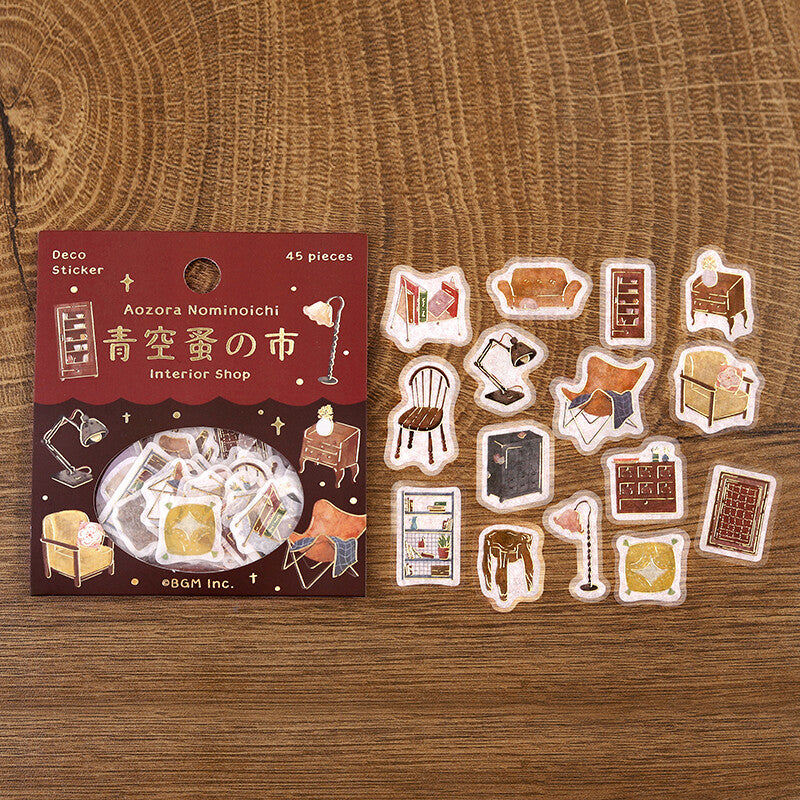 BGM Flake Stickers - Aozora Nominoichi Series - Interior Design Shop