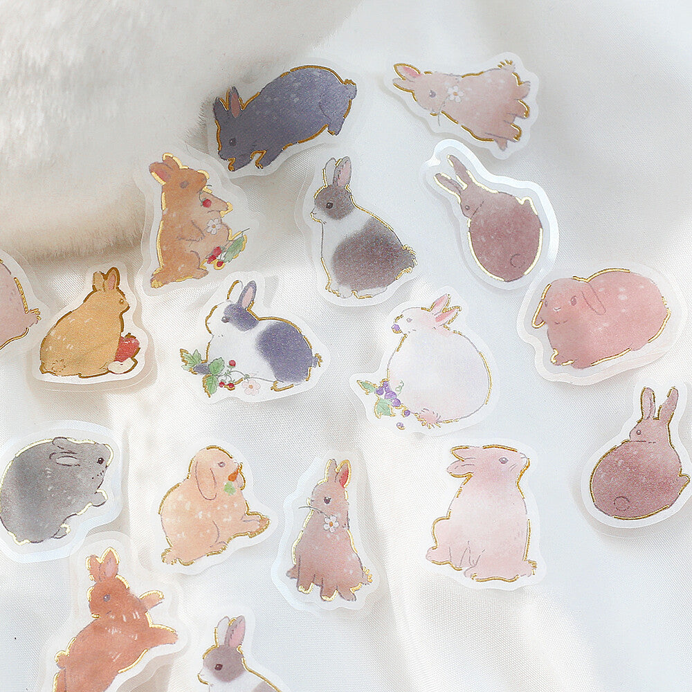 BGM Flake Stickers - Ippai Series - Rabbits