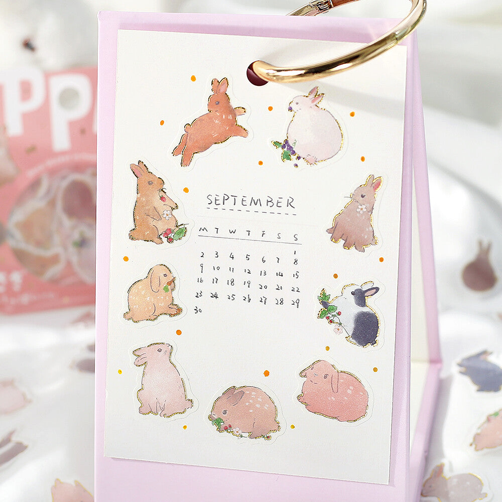 BGM Flake Stickers - Ippai Series - Rabbits