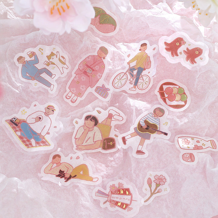 BGM Flake Stickers - Sakura