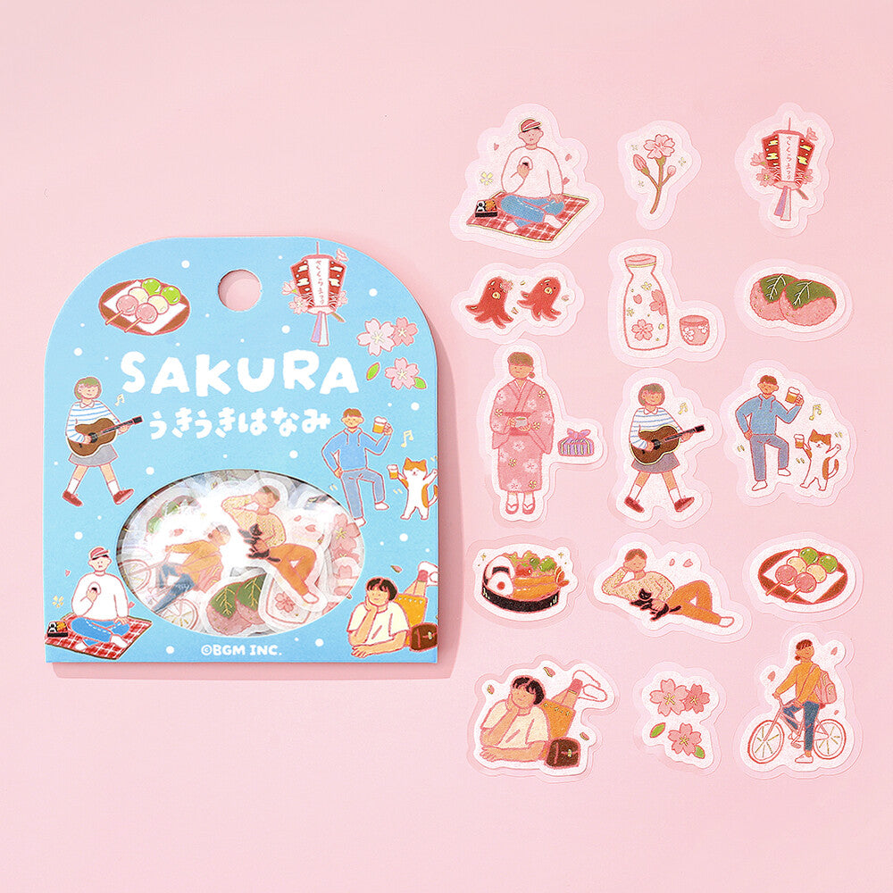 BGM Flake Stickers - Sakura