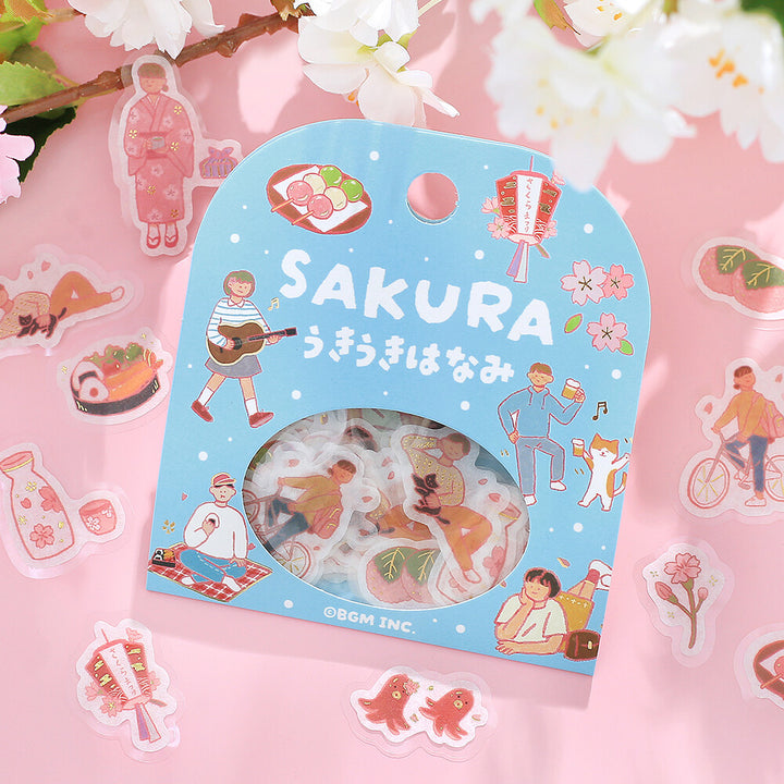 BGM Flake Stickers - Sakura