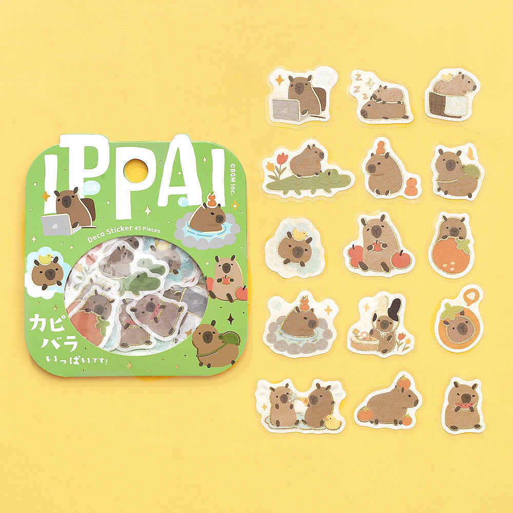 BGM Flake Stickers - Ippai Series - Capybara