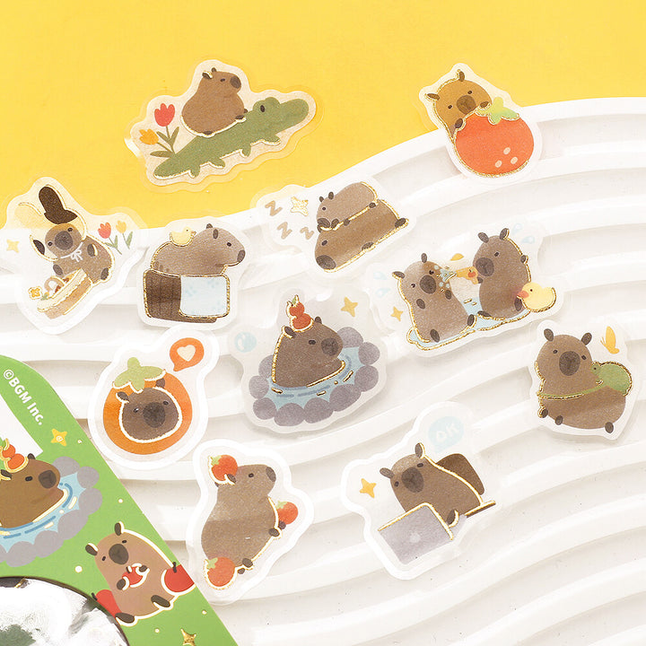 BGM Flake Stickers - Ippai Series - Capybara