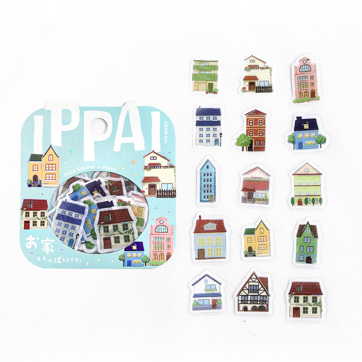 BGM Flake Stickers - Ippai Series - Houses
