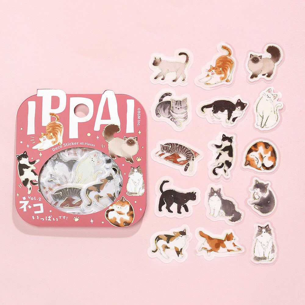 BGM Flake Stickers - Ippai Series Vol 5 - Cats