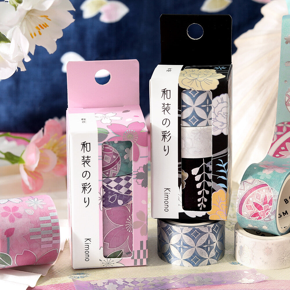 BGM Kimono Series Washi Tape Sets Vol. 2 - Choose from 4 Designs