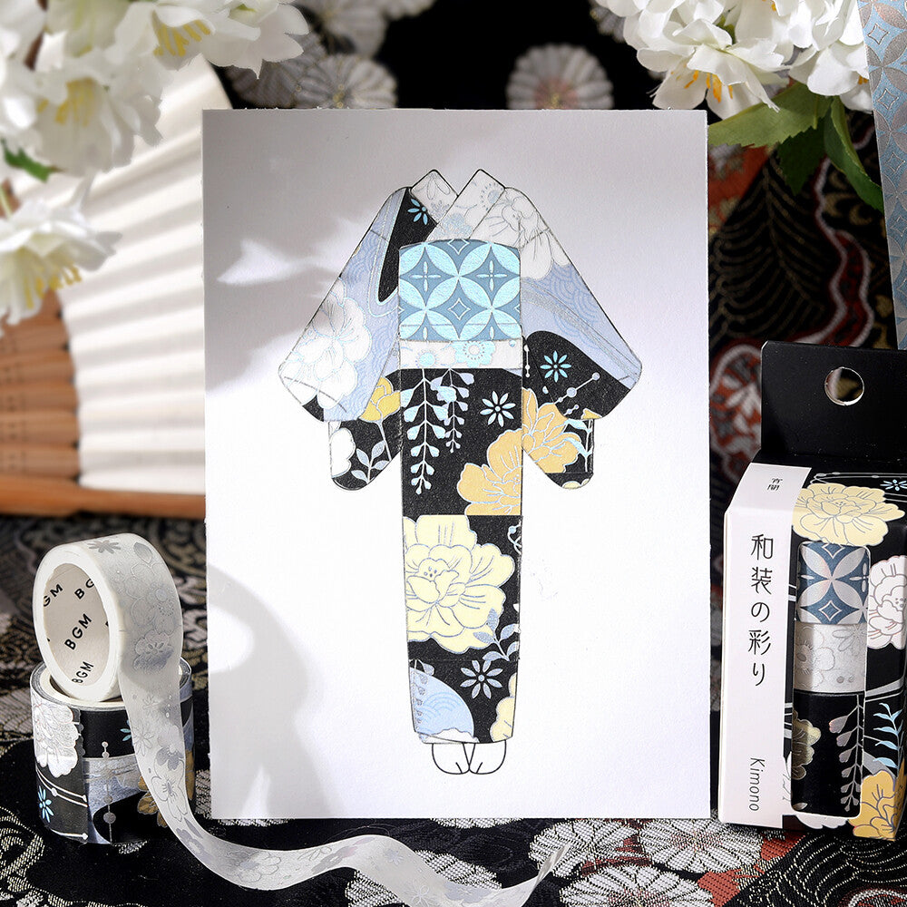 BGM Kimono Series Washi Tape Sets Vol. 2 - Choose from 4 Designs