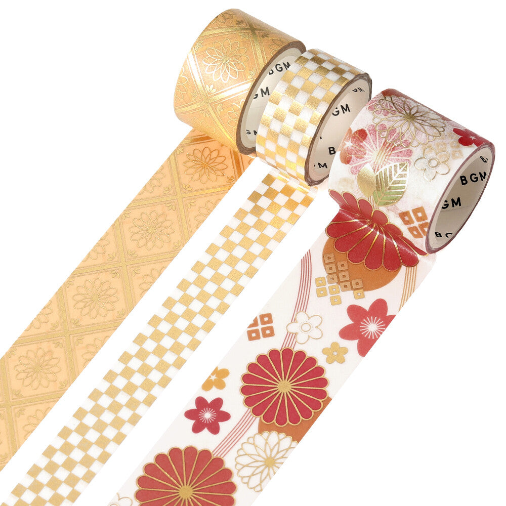 BGM Kimono Series Washi Tape Sets Vol. 2 - Choose from 4 Designs