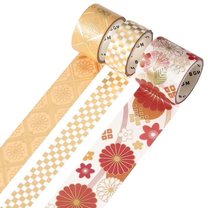 BGM Kimono Series Washi Tape Sets Vol. 2 - Choose from 4 Designs