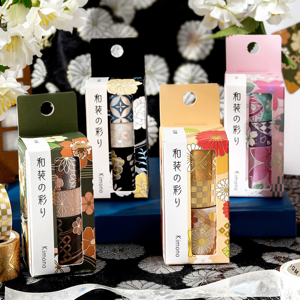 BGM Kimono Series Washi Tape Sets Vol. 2 - Choose from 4 Designs