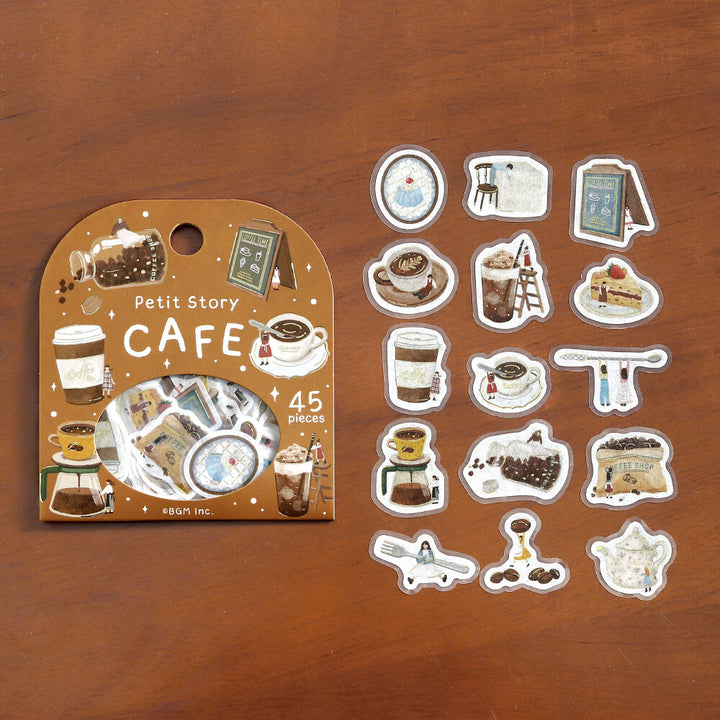 BGM Flake Stickers - Petit Story Series - Cafe