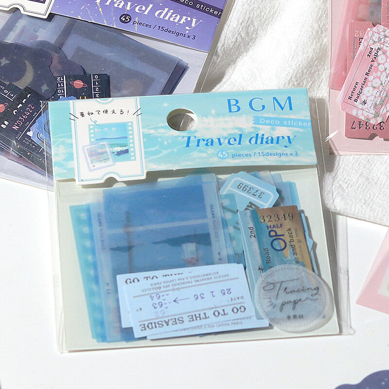 BGM Travel Diary Stickers - Ocean