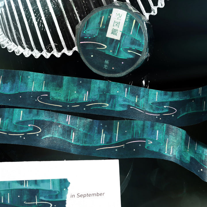 BGM Washi Tape - Sora Zukan Series Vol.2 - Aurora Borealis