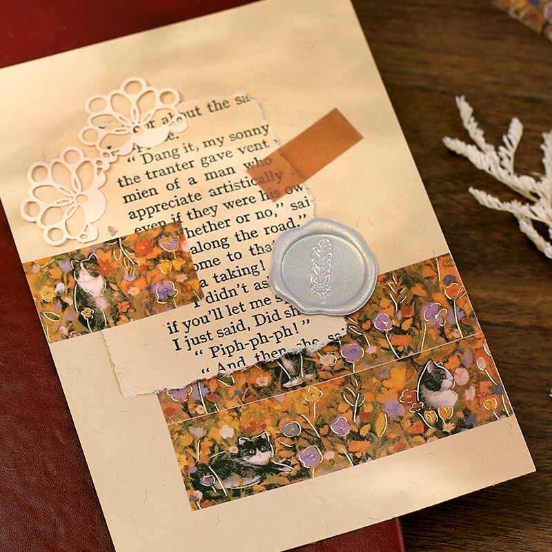 BGM Washi Tape - Cats in Flower Field