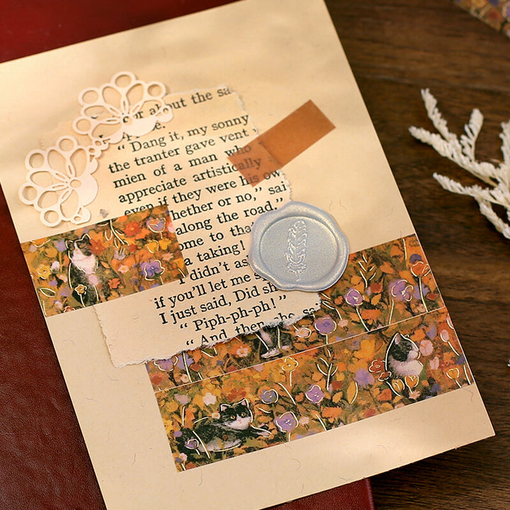 BGM Washi Tape - Cats in Flower Field