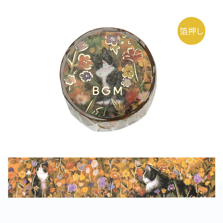BGM Washi Tape - Cats in Flower Field