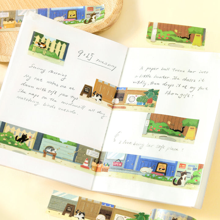 BGM Washi Tape - The Cat's Journey Series - Back Alley