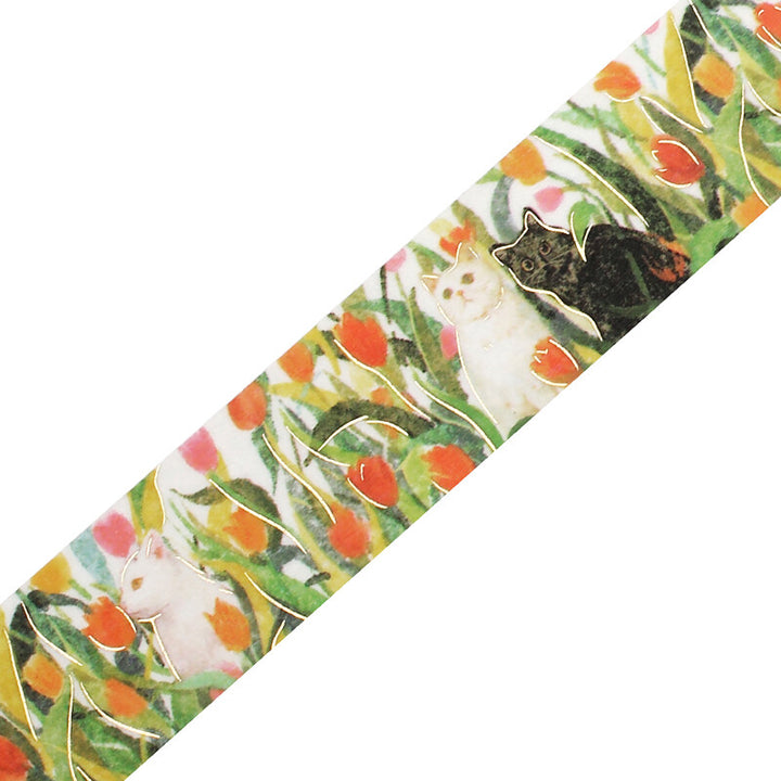BGM Washi Tape - Cats in Tulip Field