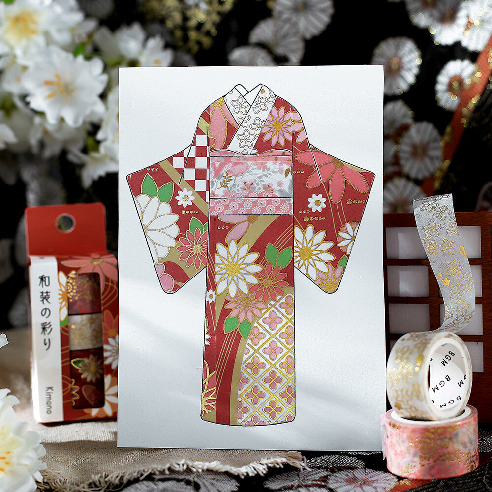 BGM Kimono Series Washi Tape Sets - Choose from 4 Designs