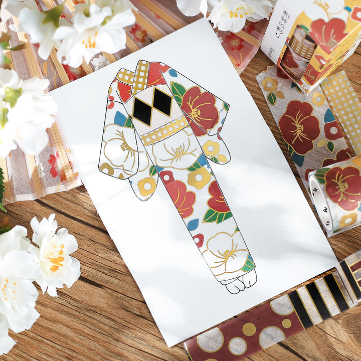 BGM Kimono Series Washi Tape Sets - Choose from 4 Designs