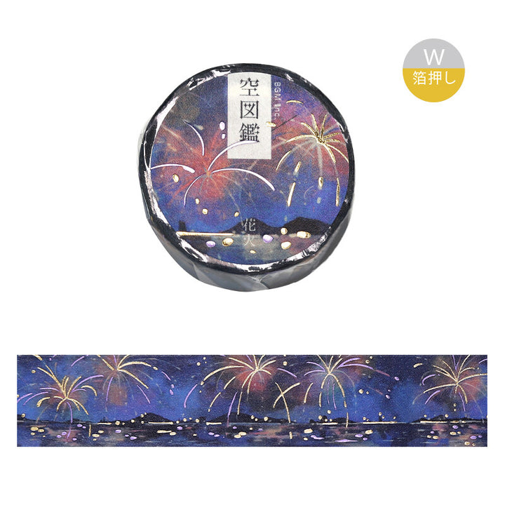 BGM Washi Tape - Sora Zukan Series - Fireworks Over The Bay