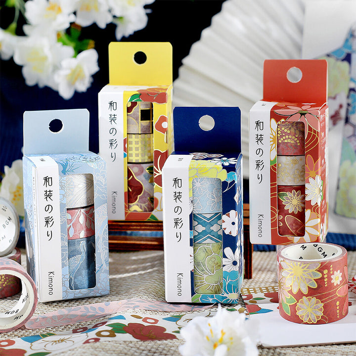 BGM Kimono Series Washi Tape Sets - Choose from 4 Designs