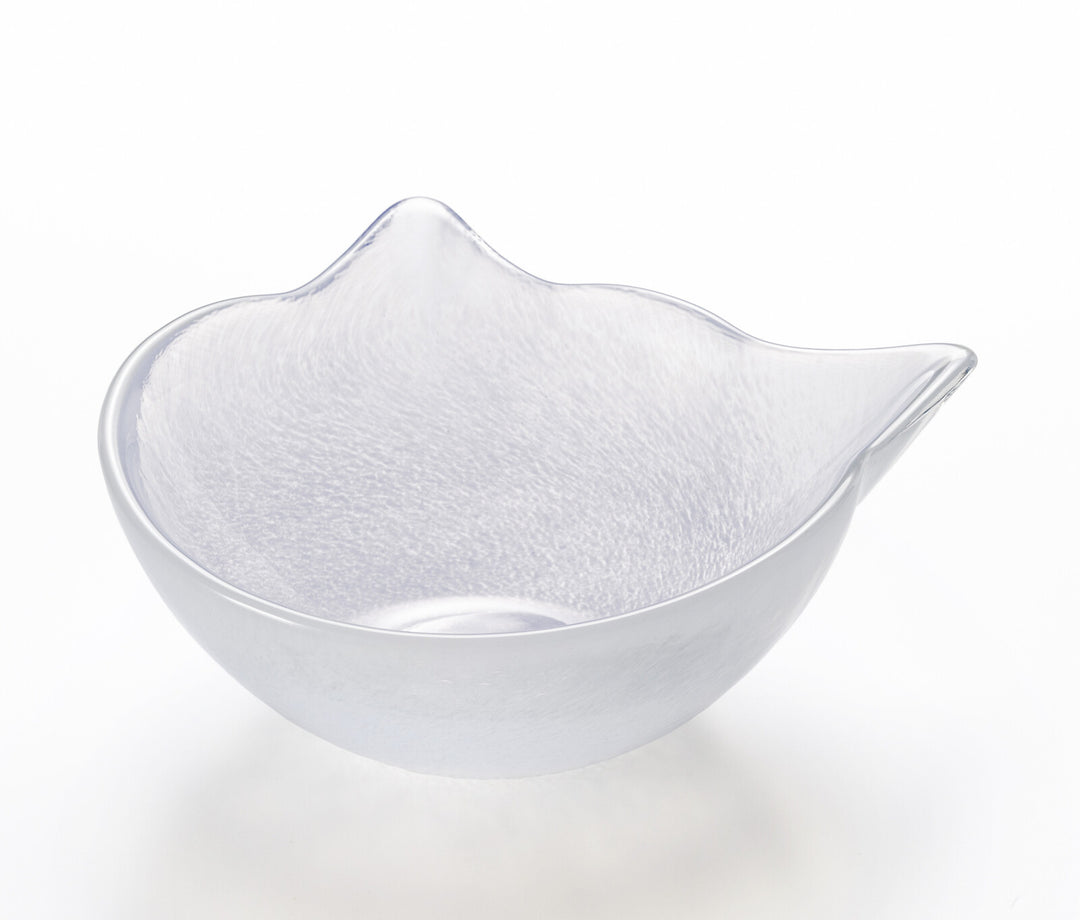 Coconeco Cat Glass Bowl - White Cat (Clear)