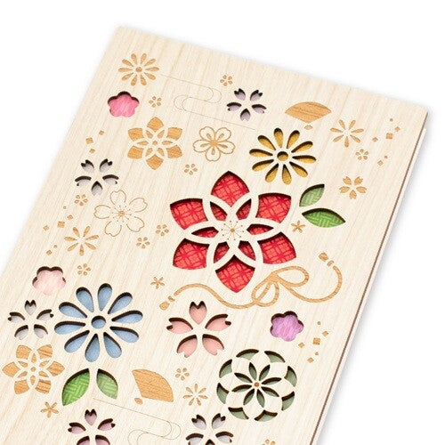 Cru-Cial Japanese Goshuin Stampbook - Floral Pattern