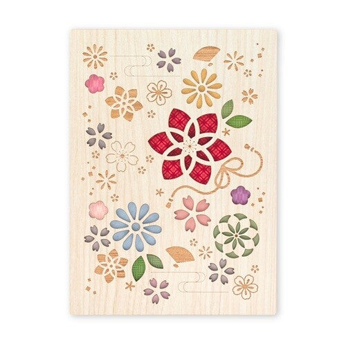 Cru-Cial Japanese Goshuin Stampbook - Floral Pattern