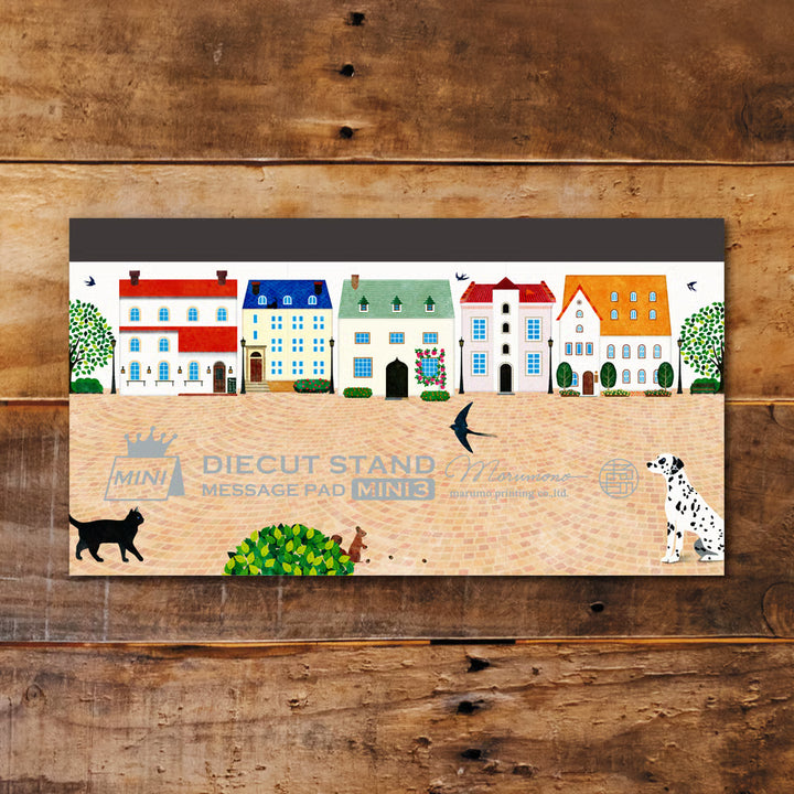 Marumo Die-Cut Memo Pad - Mini 3 Series - Cobblestone Street