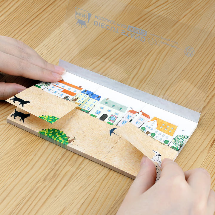 Marumo Die-Cut Memo Pad - Mini 3 Series - Cobblestone Street